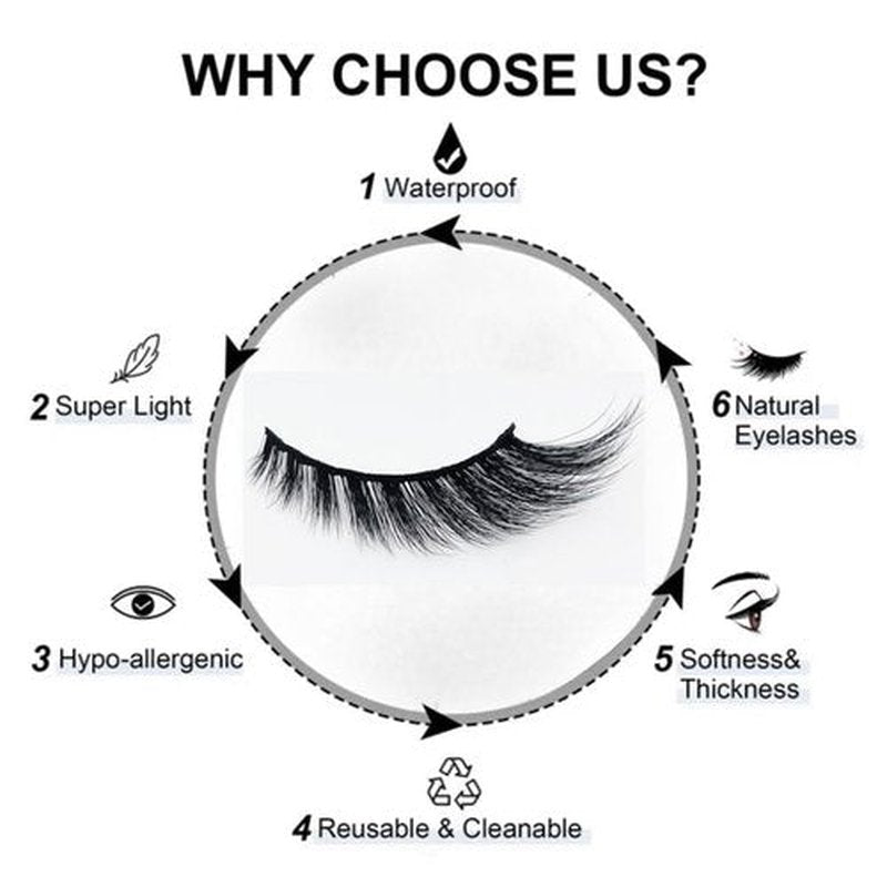 LODEVA 3D CAT EYE LASHES-FOXY EYE LASHES- FAUX MINK FALSE EYELASHES-SEDUCTIVE LOOK-WATERPROOF-VEGAN - 1 Pair (SEDUCTIVE)