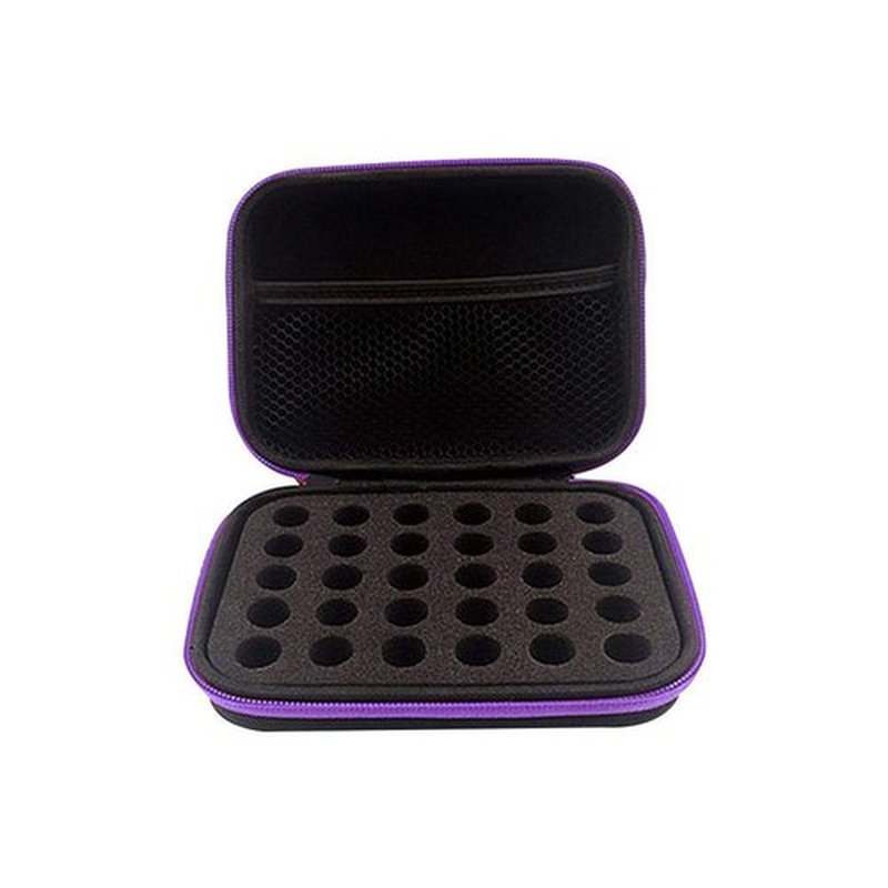 DHXYZZB myonly Essential Oils Carrying Case Holds 30 Grids for 1-3ML Roller Bottles Storage Organizer Bag Hard Shell for Home, Travel, and Presentations(Purple)
