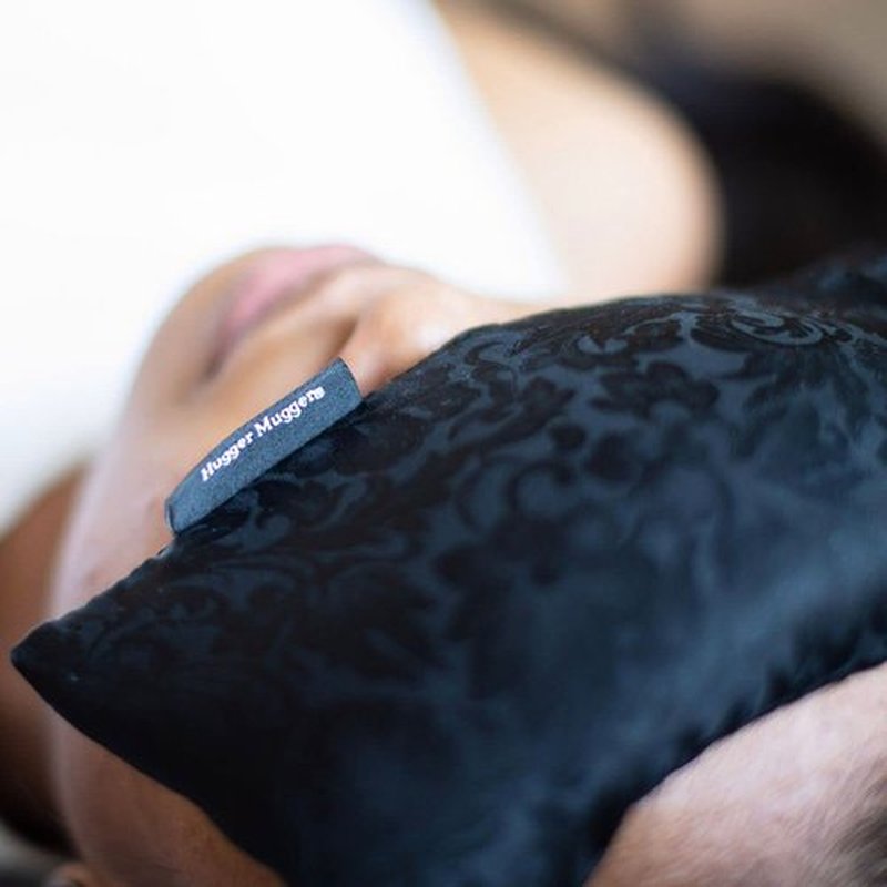 Hugger Mugger Silk Eye Pillow with Flaxseed Filling - Boho Teal - Organic Flaxseed Filling, Scent-Free Relaxation, Light Weight, Chill in Freezer, Washable Cover