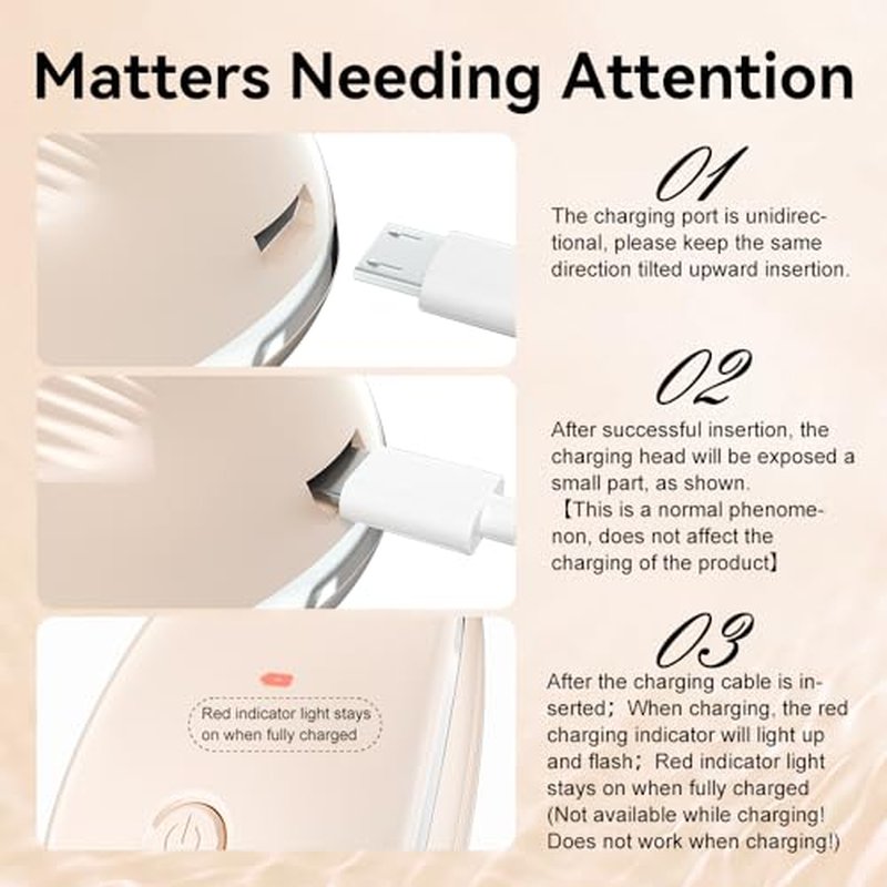 Neck Face Massager, 3 Modes Facial Massager, Face Sculpting Tool with Thermal (Nude Pink)