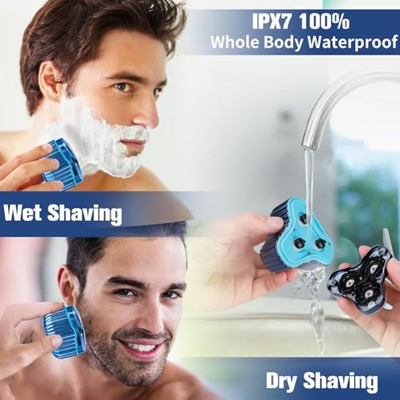 Mini Electric Razor for Men, Upgrade Mini Shaver, Pocket Size Portable Electric Shaver, USB Rechargeable, Waterproof, Easy to Use One-Button, Suitable for Home, Car, Travel, Gift for Men