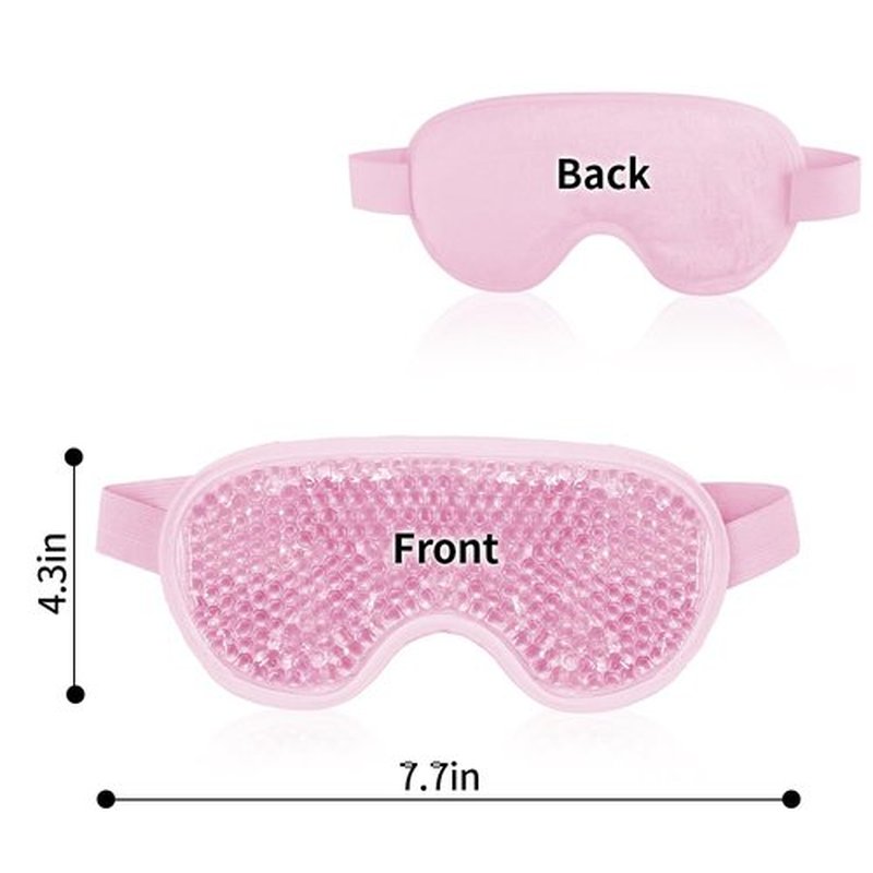CONBELLA Adorable cooling Eye Mask Gel Eye Mask, Reusable Hot Cold Therapy cold eye mask for Post Surgery, Puffiness, Dark Circles, Eye Bags, Dry Eyes, Migraines with Soft Plush Backing