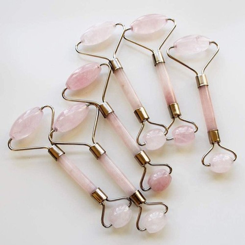 Mount Lai - The De-Puffing Rose Quartz Face Roller | Certified Rose Quartz Stone for Anti-Aging Skincare | Rose Quartz Face Massage Roller to De-Puff and Soothe to Reveal Radiant Skin
