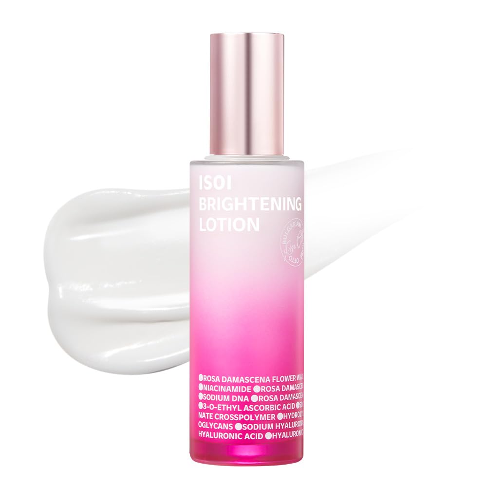 ISOI Rose PDRN Lotion, Lightweight Daily Moisturizer with Niacinamide and Hyaluronic Acid for Radiant, Korean Skin Care (3.04 fl.oz,90ml)