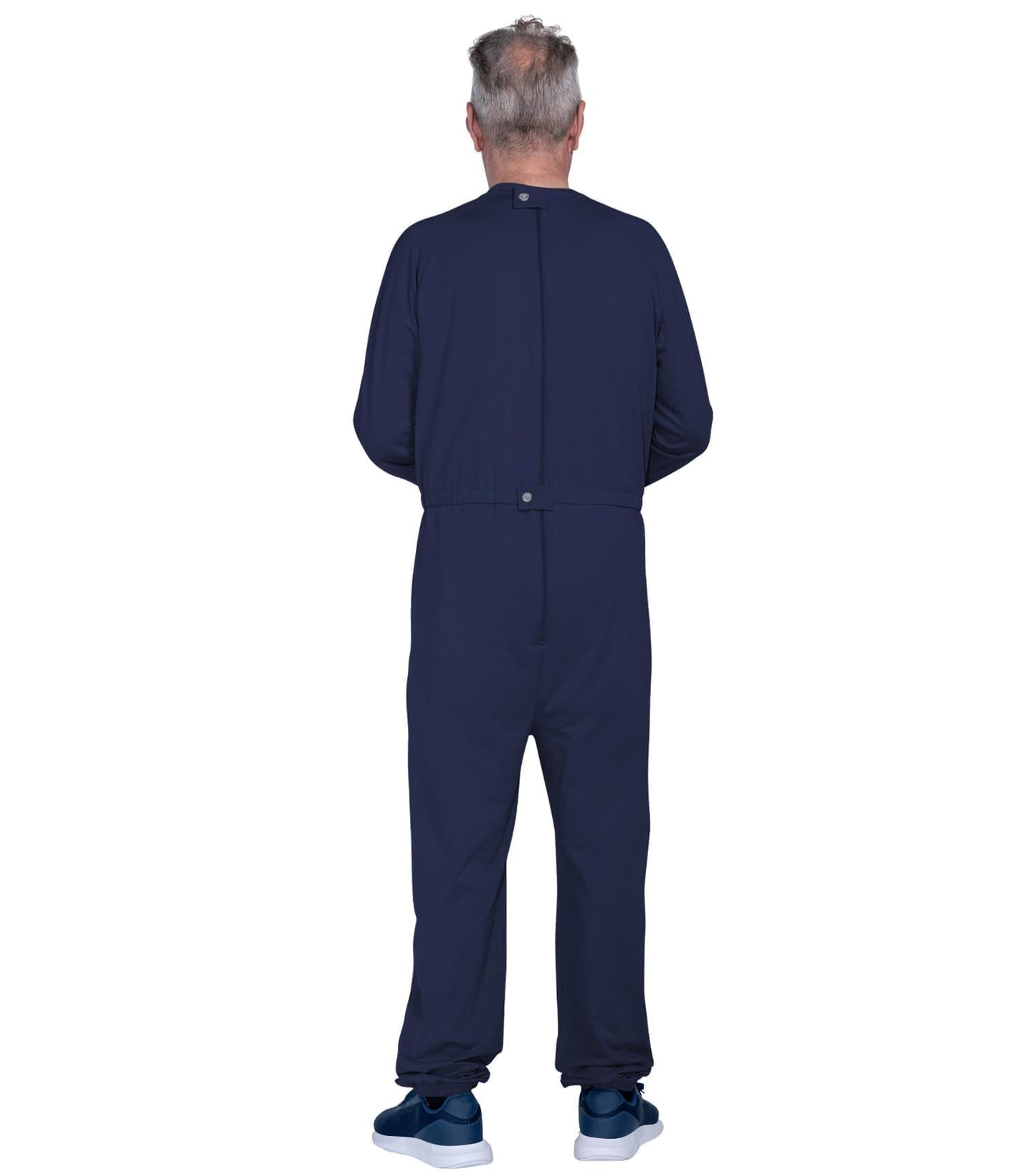Codida Adaptive Men's Security Back-Zip Jumpsuit - Easy Care Romper for Elderly & Limited Mobility