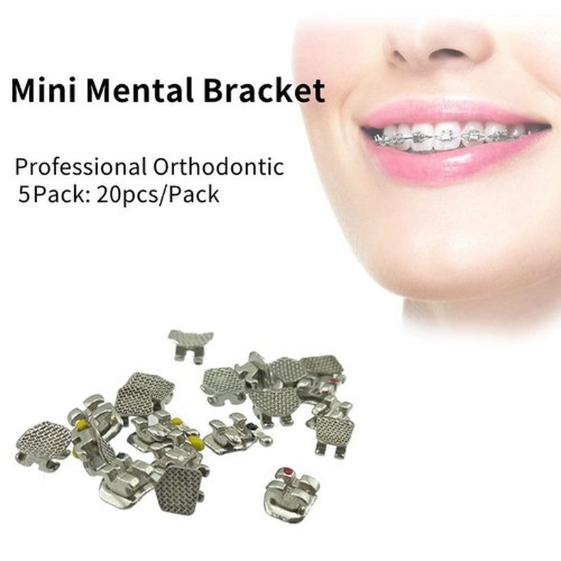 20PCS/Pack Dental Orthodontic Metal MINI Bracket Braces (1Pack MBT-022.3.4.5)