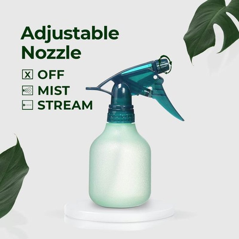 Rayson Empty Spray Bottle Refillable Container, Fine Mist Sprayer Trigger Squirt Bottle for Taming Hair, Hair styling, Watering Plants, Showering Pets (1 Pack, Green)