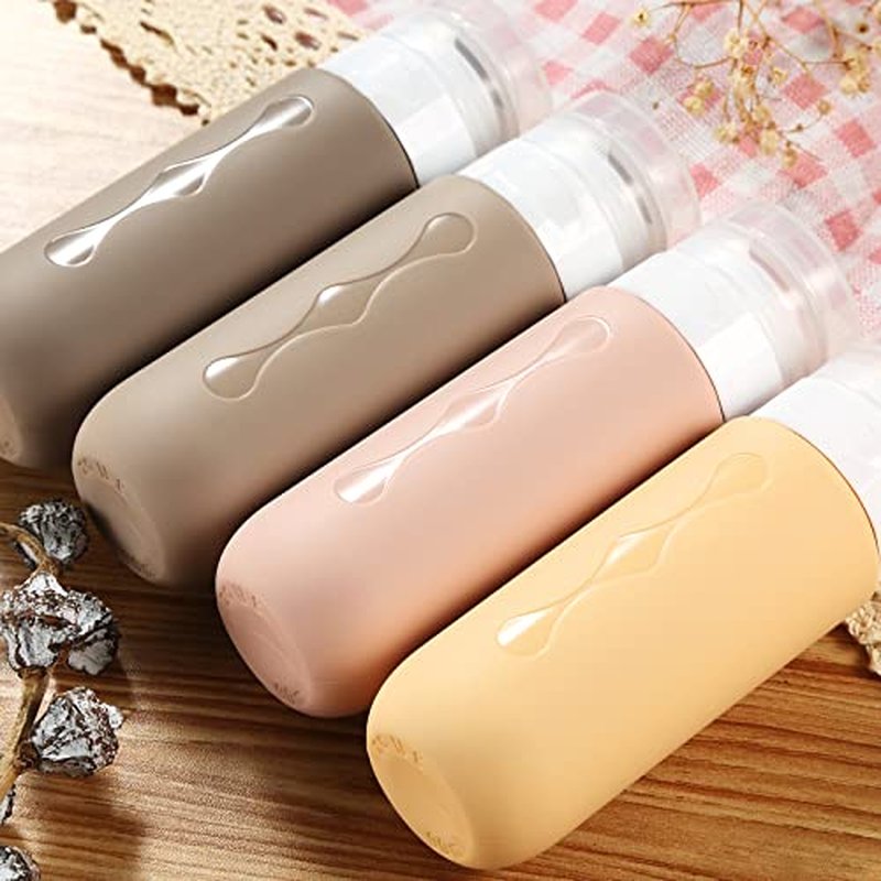 Gemice Travel Bottles for Toiletries Tsa Approved Travel Size Containers BPA Free Leak Proof Travel Tubs Refillable Liquid Travel Accessories for Cometic Shampoo and Lotion Soap (90ml)