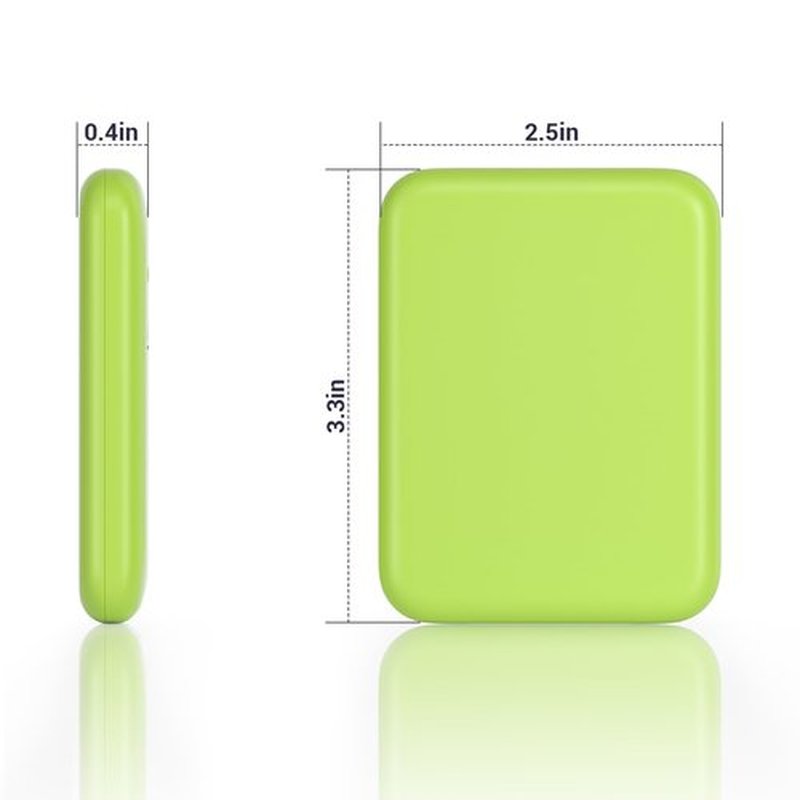 Kintion Pocket Mirror, 1X/3X Magnification LED Compact Travel Makeup Mirror with Light for Purse, 2-Sided, Portable, Folding, Handheld, Small Lighted Mirror for Gift, Light Green