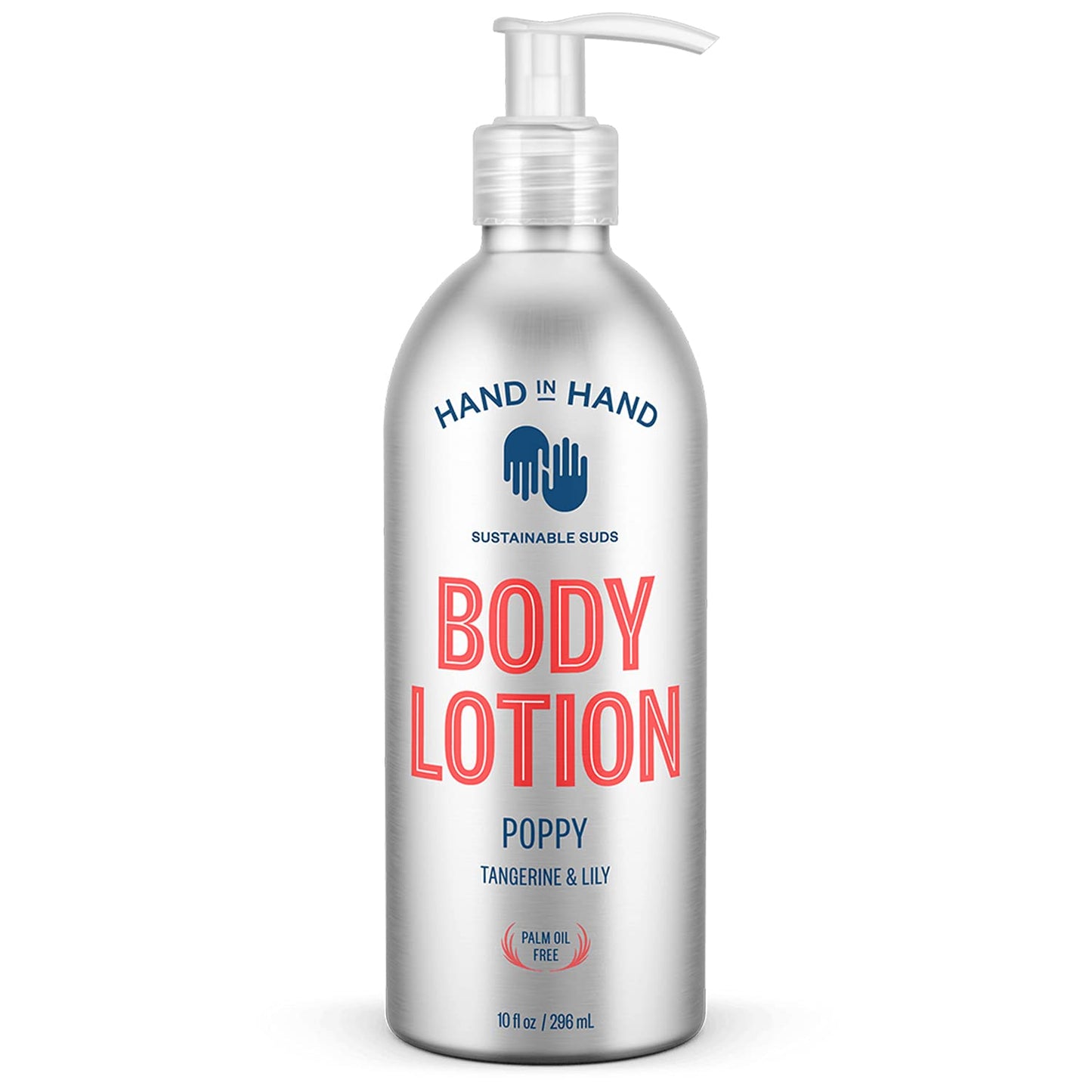 Hand in Hand Moisturizing Body Lotion, Dry Skin Lotion with Shea Butter, 10 Fl Oz, Sweet Mint & Eucalyptus, Sea Salt Scent, 2 Pack