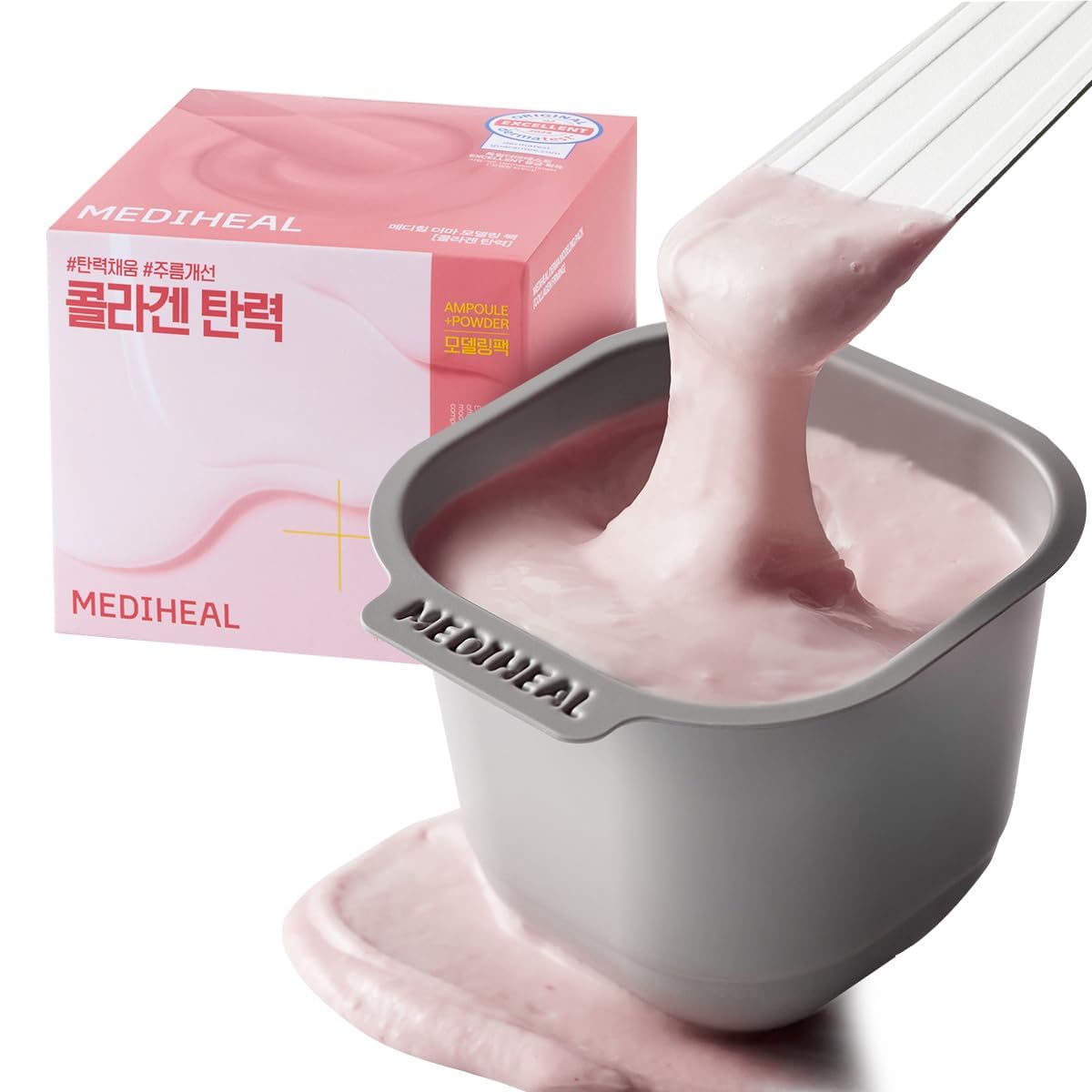 Mediheal Derma Modeling Pack Colllagen*2 - Modeling Mask for Filling Elasticity For Glowing Skin - Easy DIY Home Spa Kits, Hydrating Icy Jelly Mask For Skin Refreshment