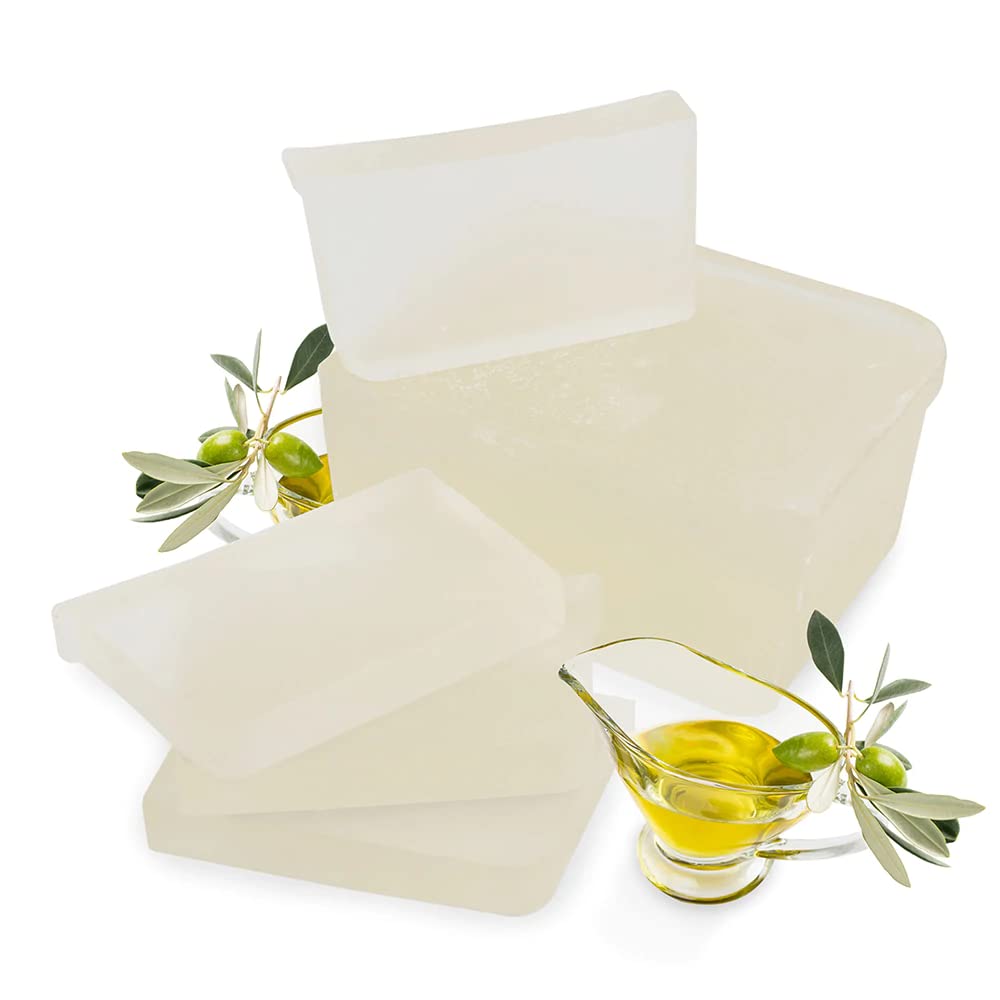 Primal Elements Olive Oil Soap Base - Moisturizing Melt and Pour Glycerin Soap Base for Crafting and Soap Making, Easy to Cut - 10 Pound