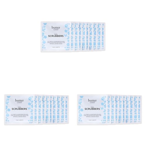 Butter LONDON Nail Polish Remover Pads, Nail Scrubbers (10 Count) - 2-in-1 Prep & Lacquer Remover Nail Wipes - Travel-Friendly Gel Fingernail Polish Remover - Cruelty-Free, Paraben-Free & Gluten-Free