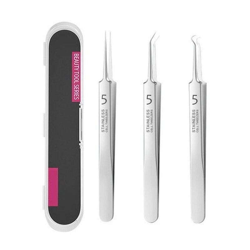 Usiveinborn Blackhead Remover, Usiveinborn Tweezers, Professional Stainless Steel Facial Blackhead Remover Tweezers, Blackhead Tweezers, Blackhead Remover Tweezers Set (A)