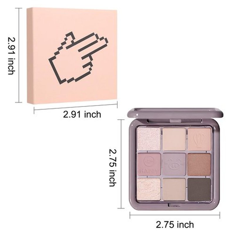 JUAAZIN Purple Eyeshadow Palette Natural Matte Shimmer Glitter 9 Colors, Purple With Lavender Taupe Neutral Eyeshadow Palette, Velvety Matte Finish Long Lasting Waterproof Professional Makeup 02#