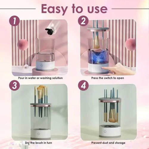 The Cozy Luna Brush Cleaner, Cozy Luna Makeup Brush Cleaner, Beauty Cosmetic Brush Cleaner, Beauty Brush Cleaner, Electric Makeup Brush Cleaner For All Makeup Brush (2 PCS, One Size)
