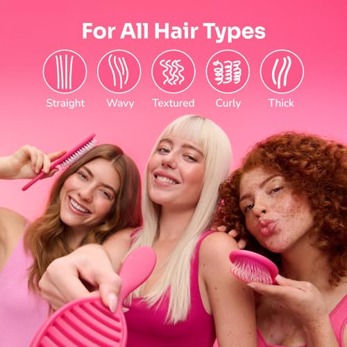 Wet Brush Disney Original Hair Detangler, Ariel (Elegant Princess), Ultra-Soft IntelliFlex Bristles, Detangling Brush Glides Through Tangles (Wet Dry & Damaged Hair), Women & Men (Pack of 2)