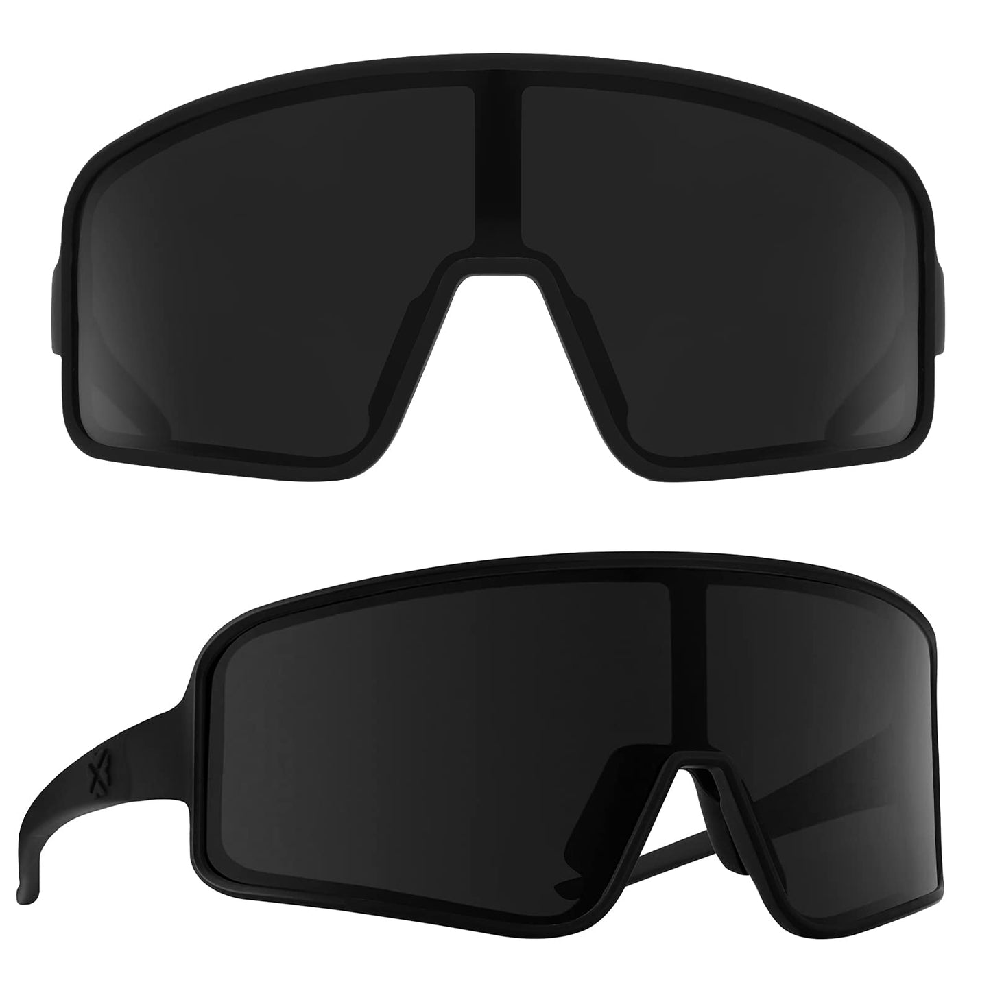 MAXJULI Polarized Sunglasses for Men Women, Windproof Outdoor Sports Cycling Running UV400 Protection Sun Glasses (Black/Gray Lens)