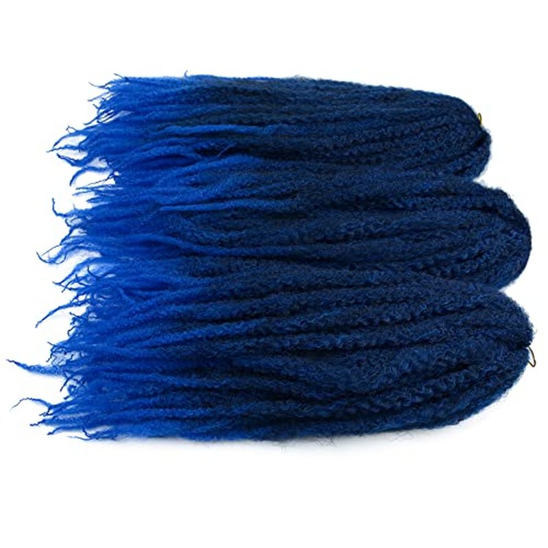 KGBFASS 24inch Blonde Marley Braiding Hair Long Kinky Curly Marley Twist Braiding Hair for Faux Locs Box Braids Crochet Hair Extension Black Women 3Pcs(613#)
