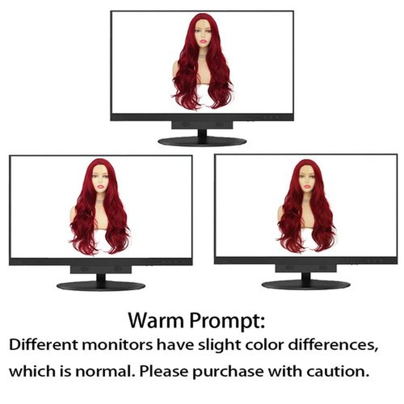 Tseses Red Long Curly Wavy Wigs for Women Natural Side Part Cosplay Halloween Synthetic Fiber Wig Heat Resistant Wig
