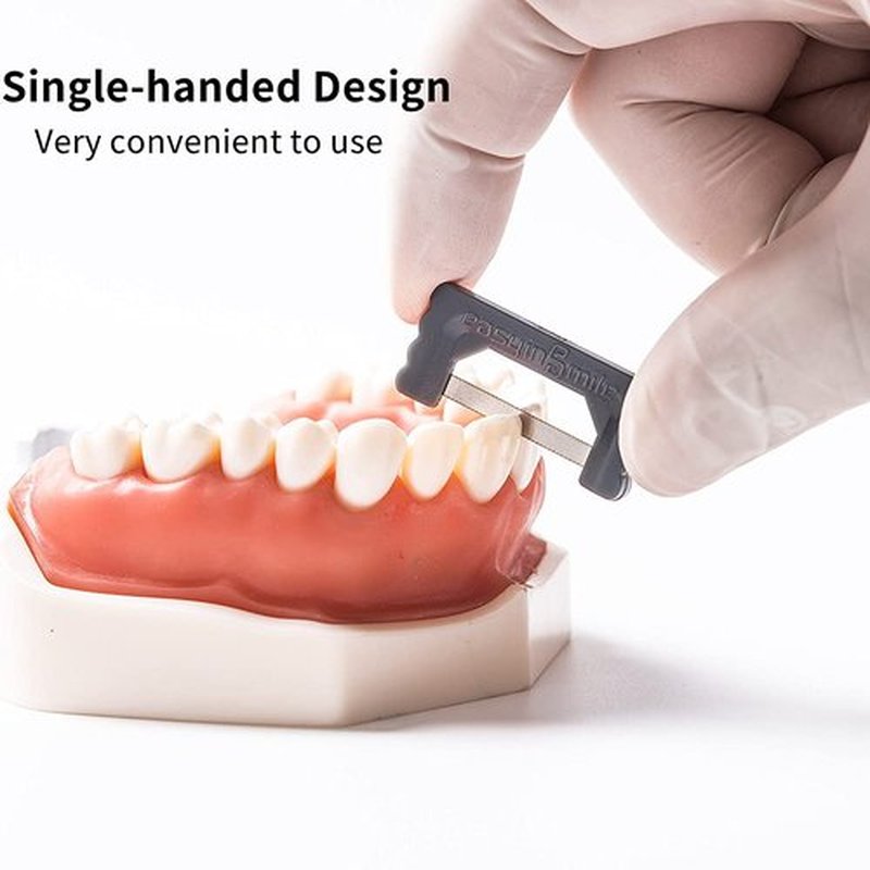 Easyinsmile Dental IPR Strip System 10Pcs Orthodontic Interproximal Reduction Enamel Kits (Black)