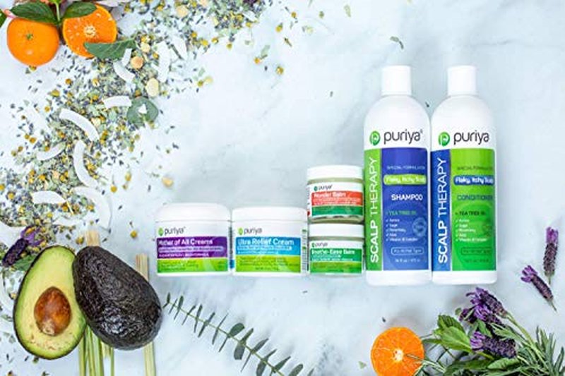 Puriya Sulfate Free Hair Conditioner with Tea Tree Oil, Moisturizing Treatment for Dry, Itchy, Flaky Scalp and Damaged Hair, For Men and Women, 16 Ounce