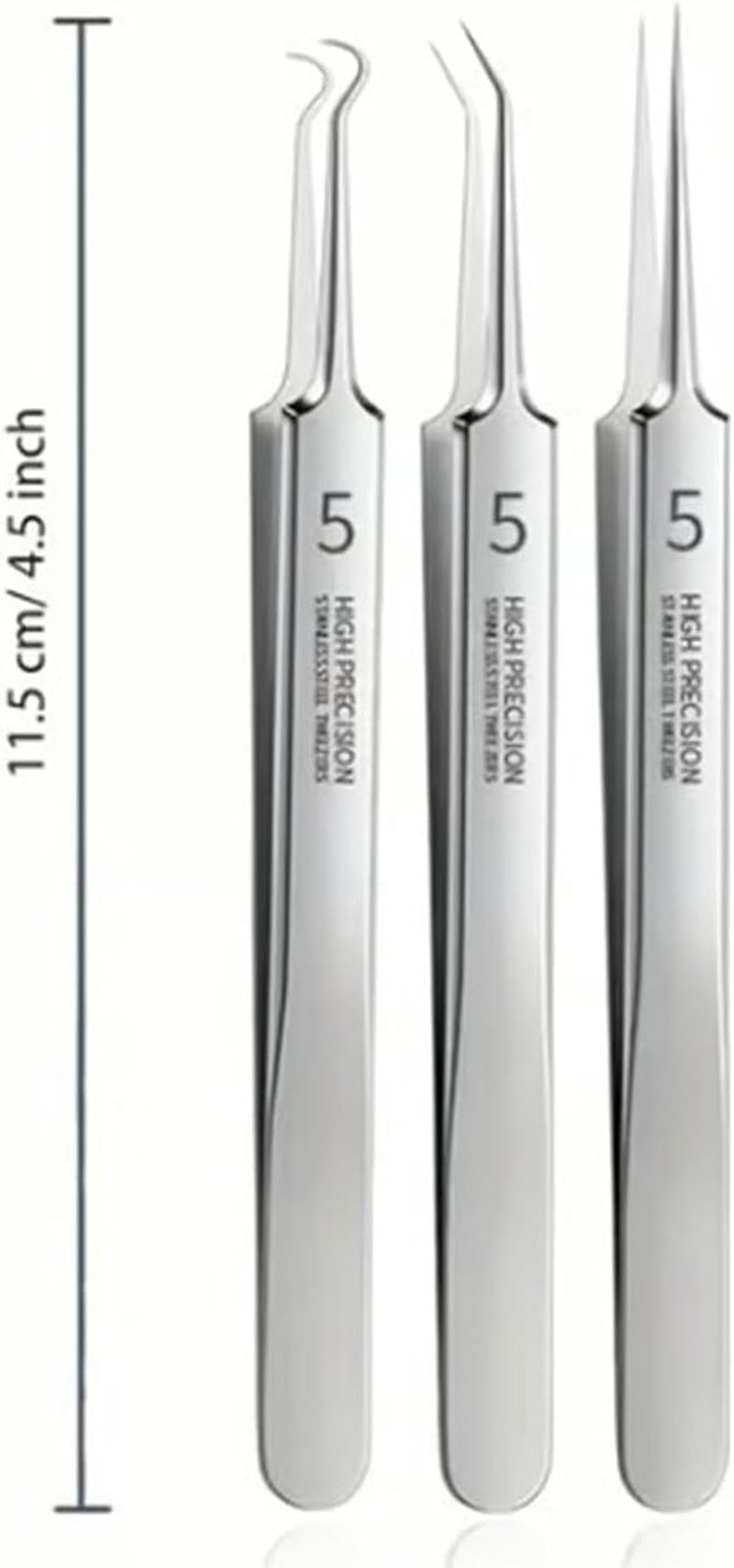 Usiveinborn Blackhead Remover,Usiveinborn Tweezers,Professional Facial Blackhead Remover Tweezers,Usiveinborn Professional Stainless Steel Facial Blackhead Remover Tweezers (6-Piece Set, 1set)