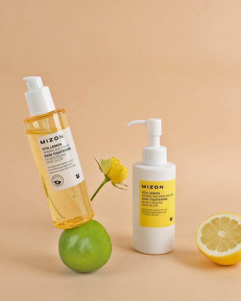 MIZON Vita Lemon Peeling Gel - Exfoliating Gel with Lemon Peel Oil & Sparkling Water | 150g (5.3 Oz)