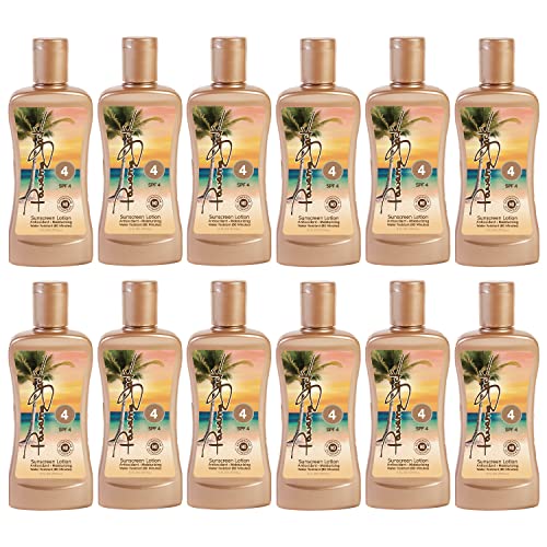 Panama Jack Sunscreen Tanning Lotion - SPF 4, PABA, Paraben, Gluten & Cruelty Free, Antioxidant Moisturizing Formula, 6 FL OZ (Pack of 6)