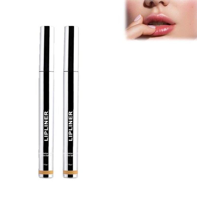 Oplviude Lip Stain, Peel off Lip Stain, Peel off Lip Liner, Peel off Lip Stain Pinked, 3 Colors Peel Lip Liner (2*Light Brown, 0.17 fl.oz)