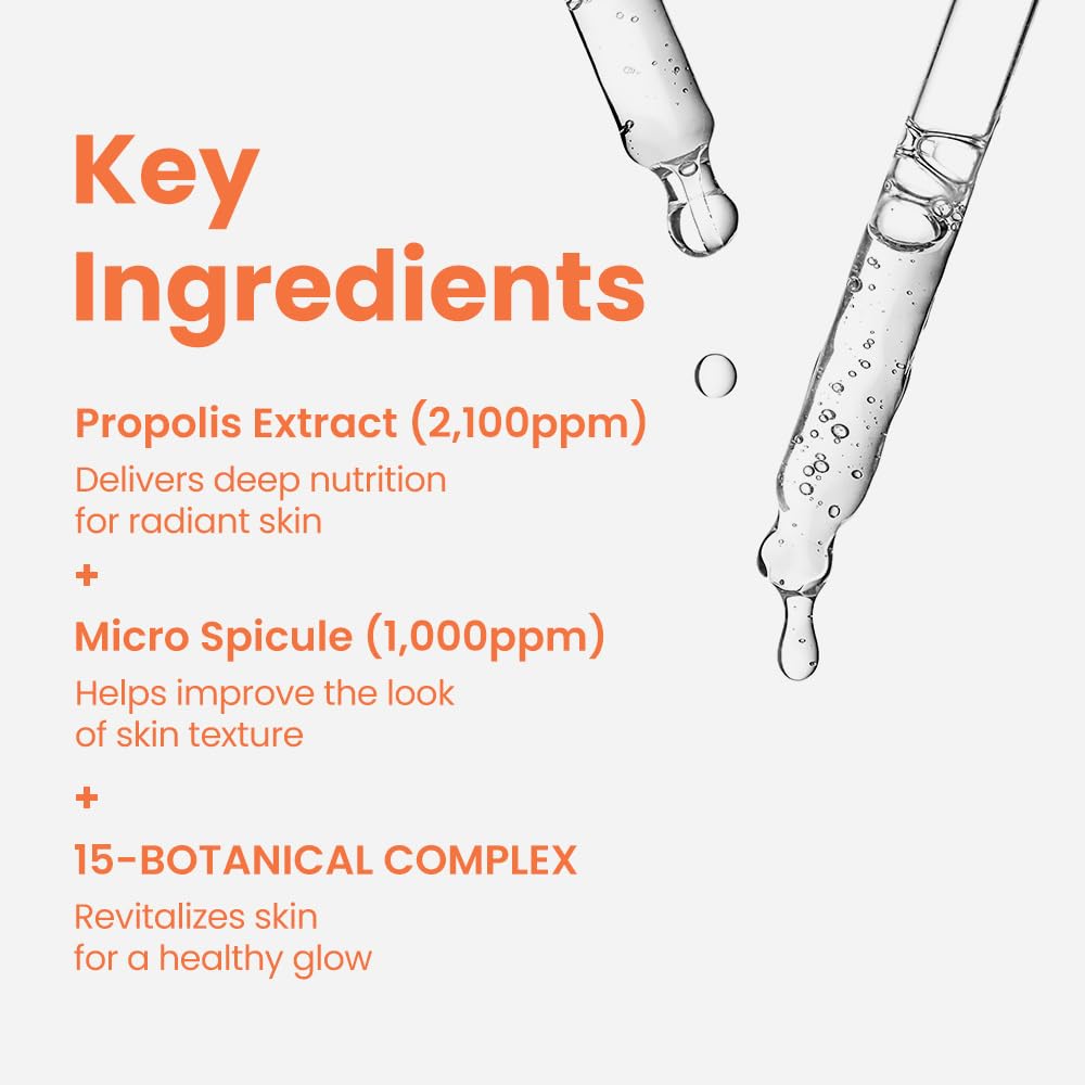 WATI FOR SKIN Propolis Essence Microshot 100 - Deep Hydration & Soothing Care, Fast Absorbing Propolis Serum, Nutrient-Rich Essence for Skin Barrier, 30ml