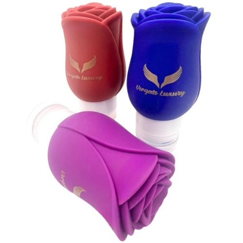 Vorgato Luxury- Silicone Travel Bottles for Toiletries - 3oz Travel Size Bottles - Silicone Travel Bottles - TSA Approved Travel Bottles - Refillable Travel Bottles