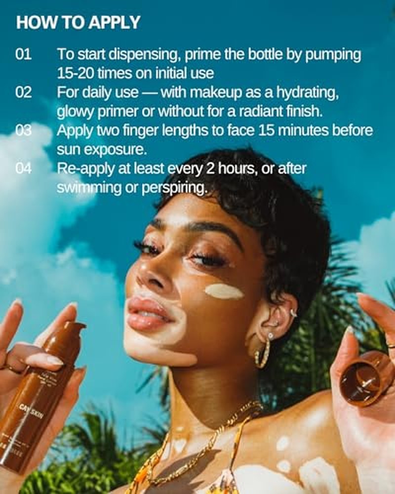 Cay Skin Isle Glow Face Moisturizer SPF 45 & Invisible Sunstick SPF 35 Set - Illuminating Primer & Travel Size Sunscreen