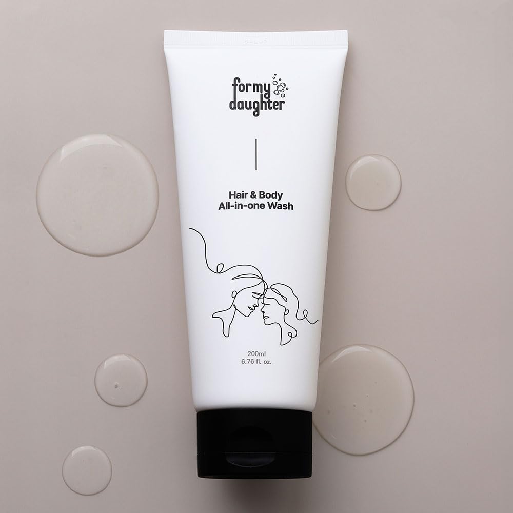 for my daughter Hair & Body All-in-One Body Wash | Peony Scented | Aloe + Papaya + Argan Oil | Gentle Gel Cleanser for Sensitive Skin & Hair – 200ml (6.76.oz)