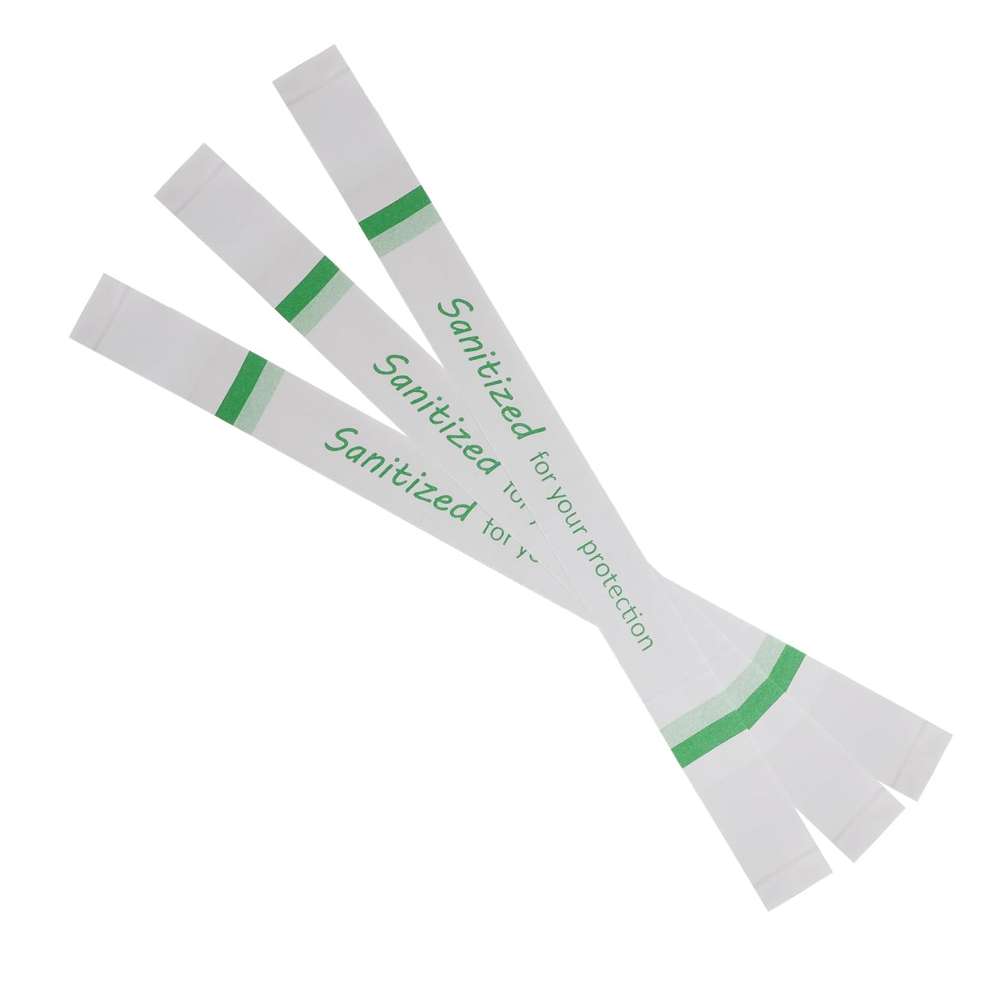 Germiwipe 500Pcs Sanitized Toilet Seat Band,Hotel Essentials, Printed Toilet Strips for Hotels Motels Hospitals (Green/White) TSB-500