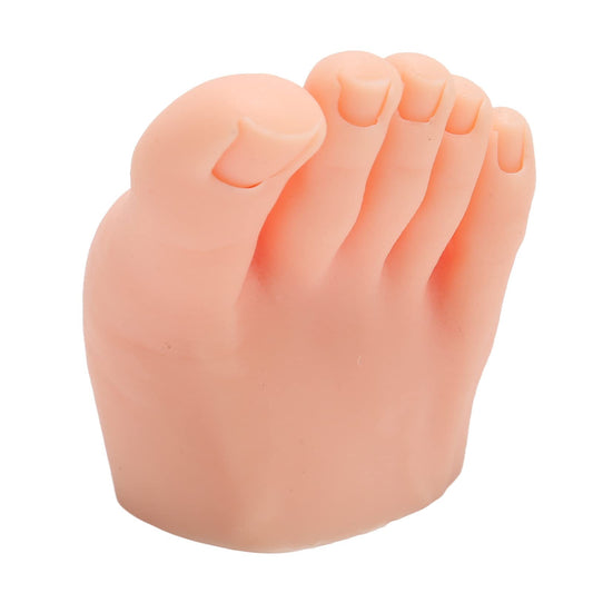 Nail Art Foot Model, Reusable Portable Practice Fake Foot Model Washable Professional for Salon for Beginner (Right)