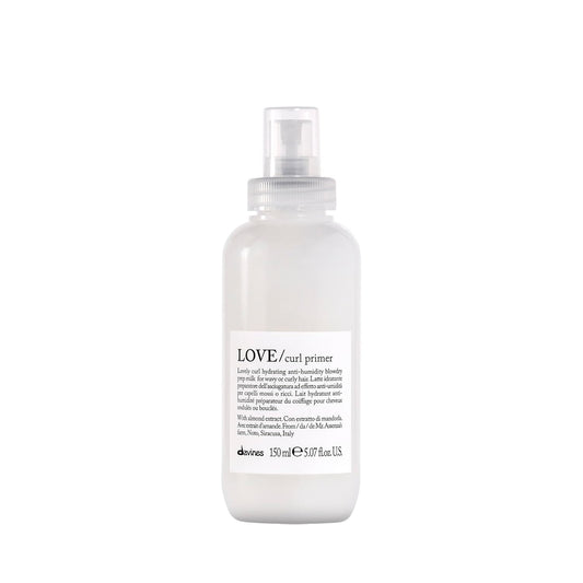 Davines LOVE Curl Primer, Anti-Humidity Blow-dry Prep Solution for Wavy And Curly Hair, Moisturizing Heat Protection, 5.07 Fl Oz