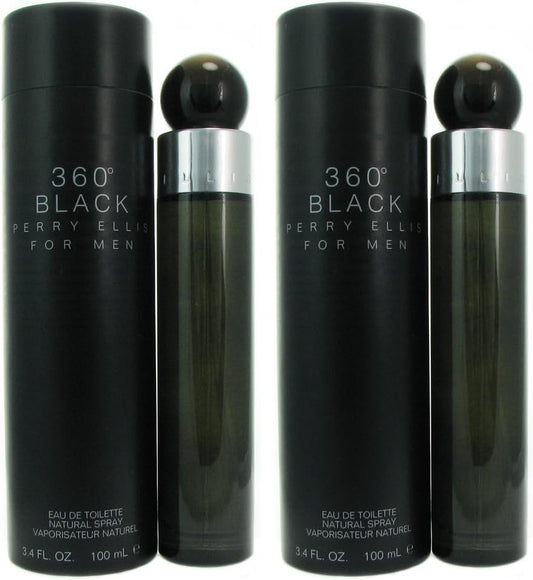 Perry Ellis 360 Black By Perry Ellis For Men. Eau De Toilette Spray 3.4 Ounces