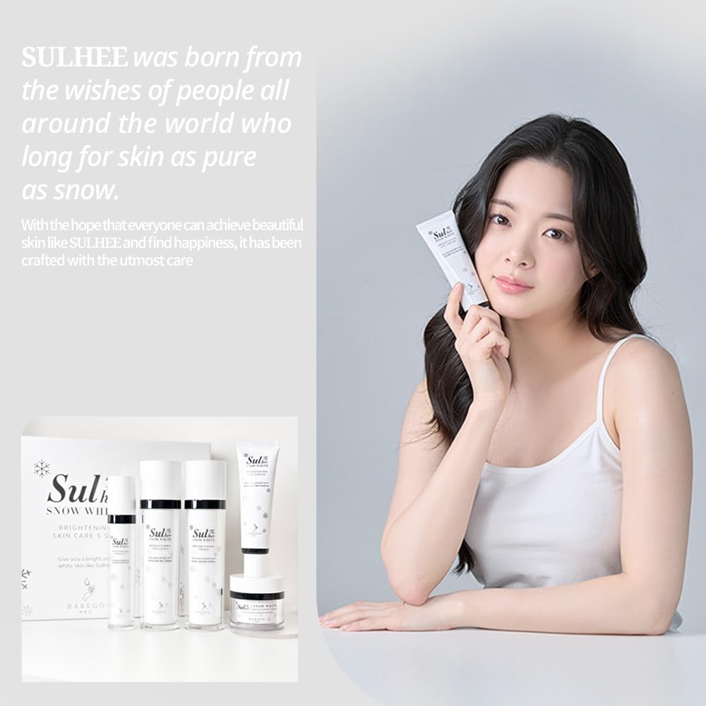 Sulhee Real White Skincare 5-piece Set | Facial care Kit, Moisturizer | Toner, Emulsion, Cream, Ampoule, Eyecream