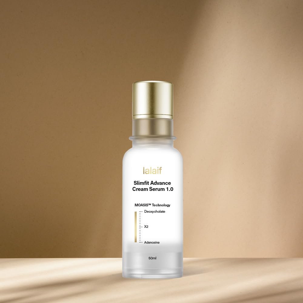 Slimming Cream Serum with Enhanced Deoxycholate & Adenosine – Anti-Wrinkle & Contour Care for Double Chin, Jawline & Body – Korean Skincare | Lalaif Slimfit Advance Cream Serum 1.0 (50ml)