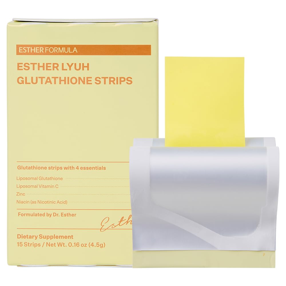 ESTHER FORMULA Glutathione Strips (15 ct) | Sublingual Enhanced-Absorption Oral Strips for Antioxidant Support, Skin Glow Support, Detox Korean Beauty Supplement | Made in USA