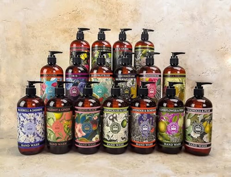 The English Soap Company Kew Gardens Luxury Hand and Body Wash, Refreshing Botanical Wash with a Rich Lather, Enriched with Soothing Aloe Vera and Vitamin E, Bluebell and Jasmine Scent 500ml