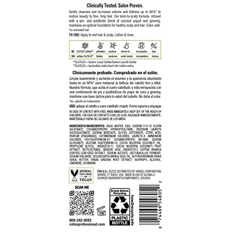 Biotera Ultra Thick & Full Volumizing Shampoo | Increases Volume to Fine, Limp Hair | Microbiome Friendly | Vegan & Cruelty Free | Paraben Free | Color-Safe | 32 Fl Oz