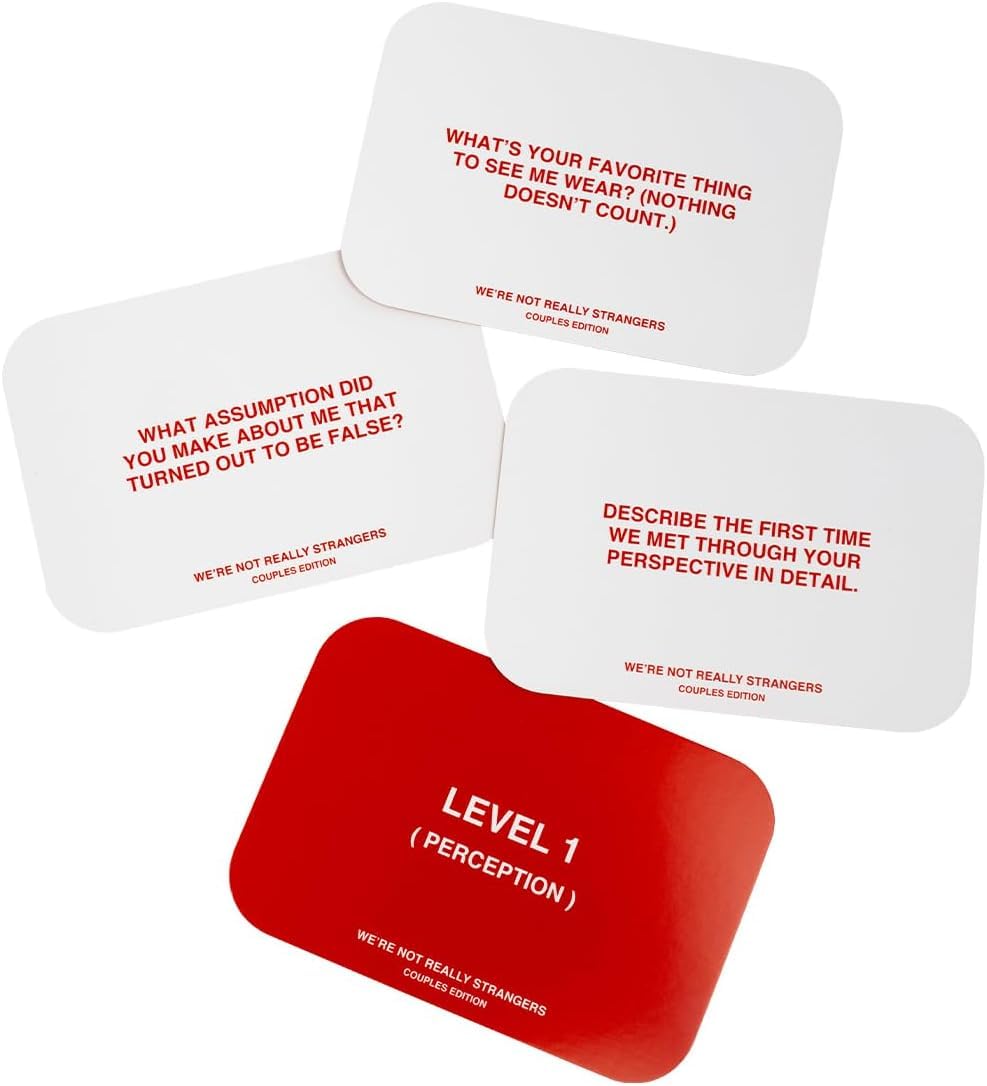 WE'RE NOT REALLY STRANGERS Couples Edition Card Game - 150 Conversation Cards for Couples - 2 Player Game for Memorable Date Nights & Game Nights, Ages 15+, 2 Players