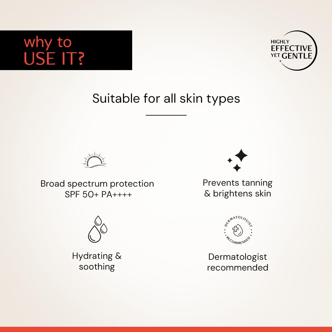 Deconstruct Dry Skin Brightening Fluid Sunscreen SPF 50+ with Niacinamide | Lightweight, Hydrating & Dewy | UVA/UVB Protection | 8-Hour Wear, Water-Resistant, No White Cast | 50g | Pack of 3