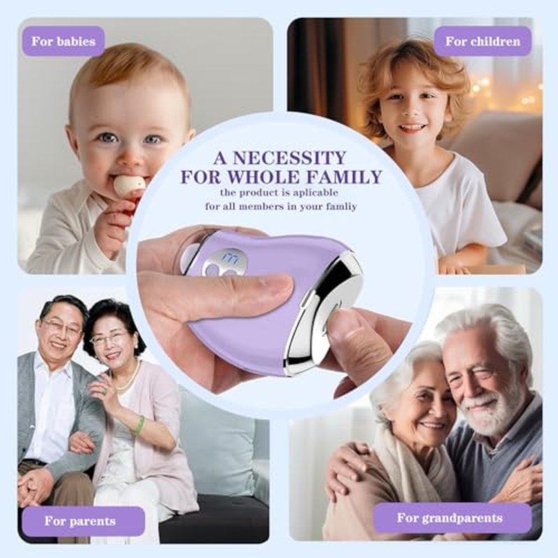 2 in 1 Electric Polishing Automatic Nail Clippers, 2024 New Electric Nail Clipper with 3 Adjustable Speeds, Automatic Nail Clippers, Automatic Nail Trimmer Toe Nail Clippers for Adults Seniors(Purple)