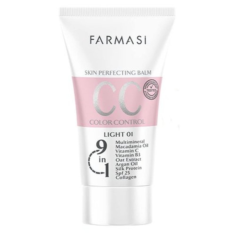 FARMASi Makeup CC Cream 1,7 Fl Oz (Light), Pure, Natural and Flawless Finish, Medium to Full Coverage, All-Day Hold, All Skin Types, Zen Mascara Extension Lash 0.27 fl.oz