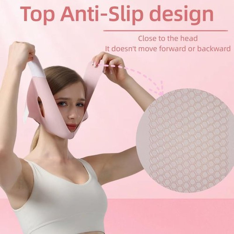 Double Chin Strap,Face Lift Mask,V-Line Lifting Mask for Women,Chin Strap for Sleeping,Jawline Shaper(L)