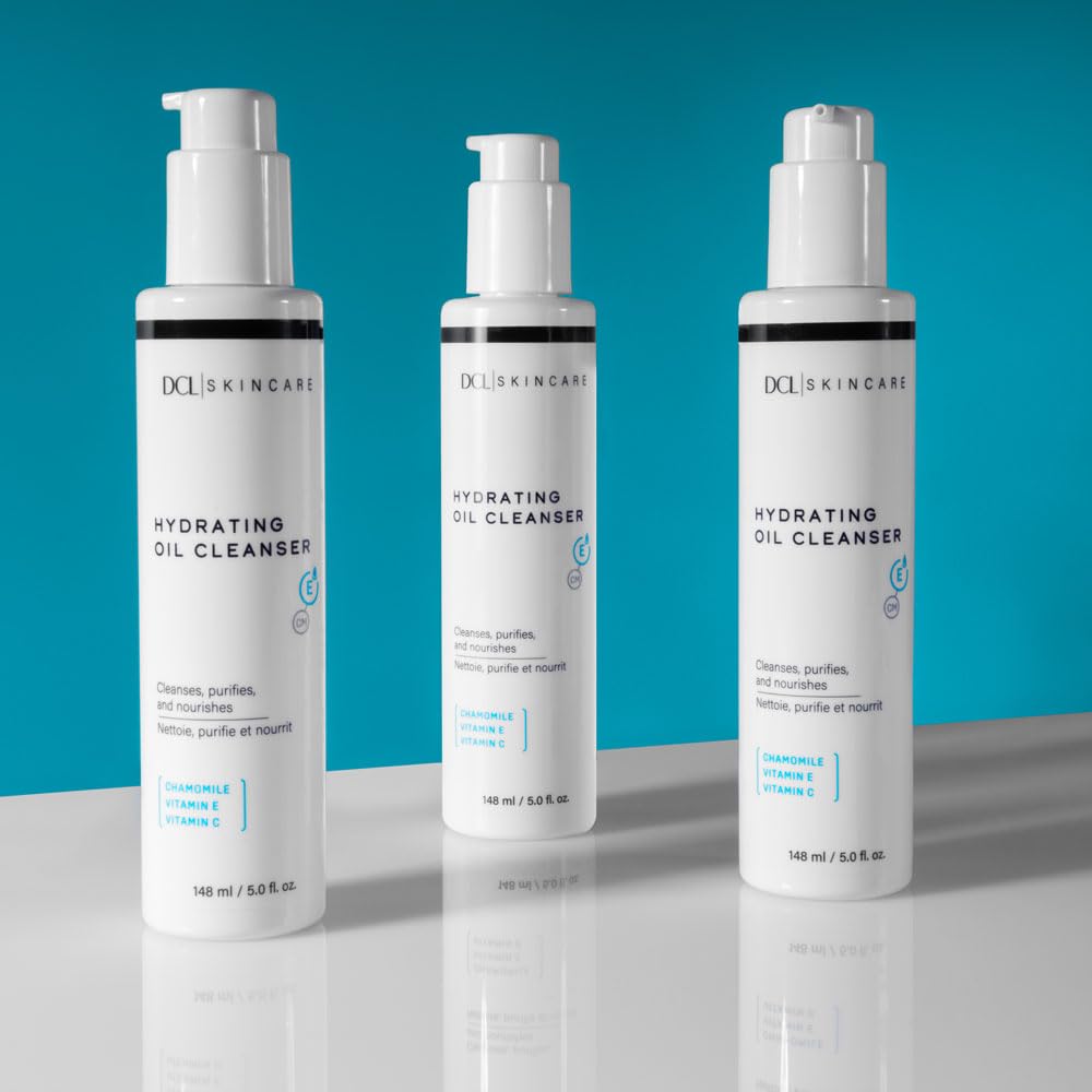 DCL Skincare Hydrating Oil Cleanser for Dry & Sensitive Skin, 4 Fl oz