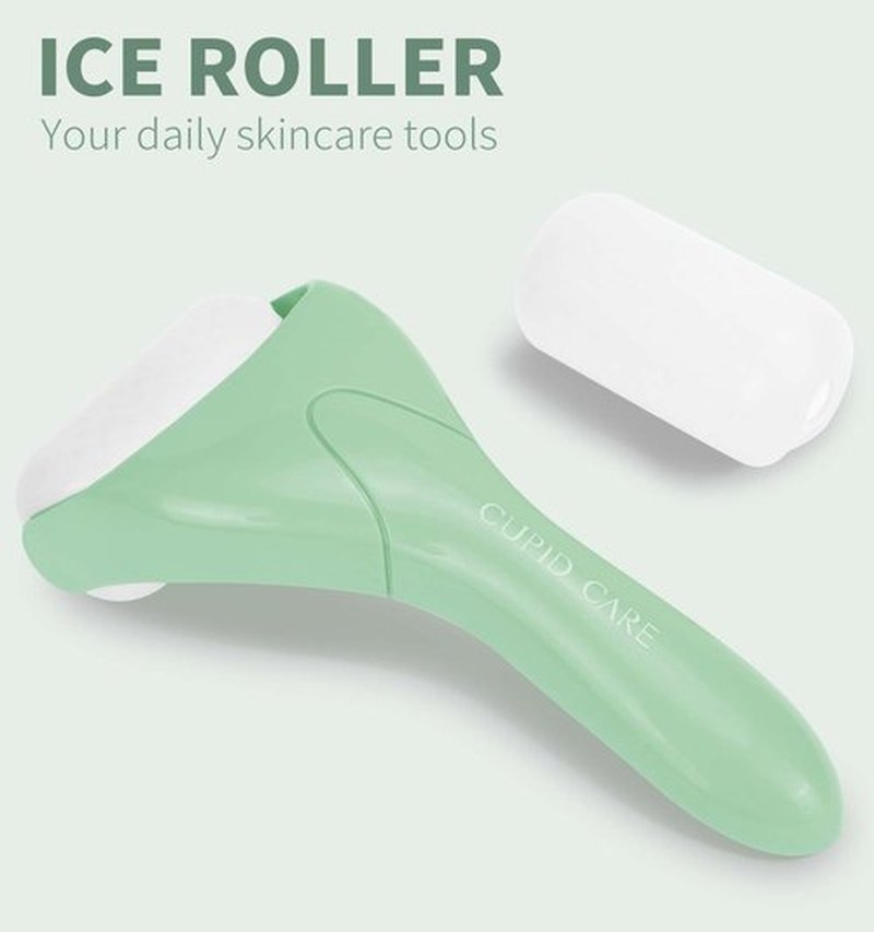 Ice Roller for Face & Eye, [2-Rollers] Ice Face Roller Puffiness Relief, Reduce Wrinkles, Face Massager Roller Self Skin Care, Gifts for Women & Men - Green